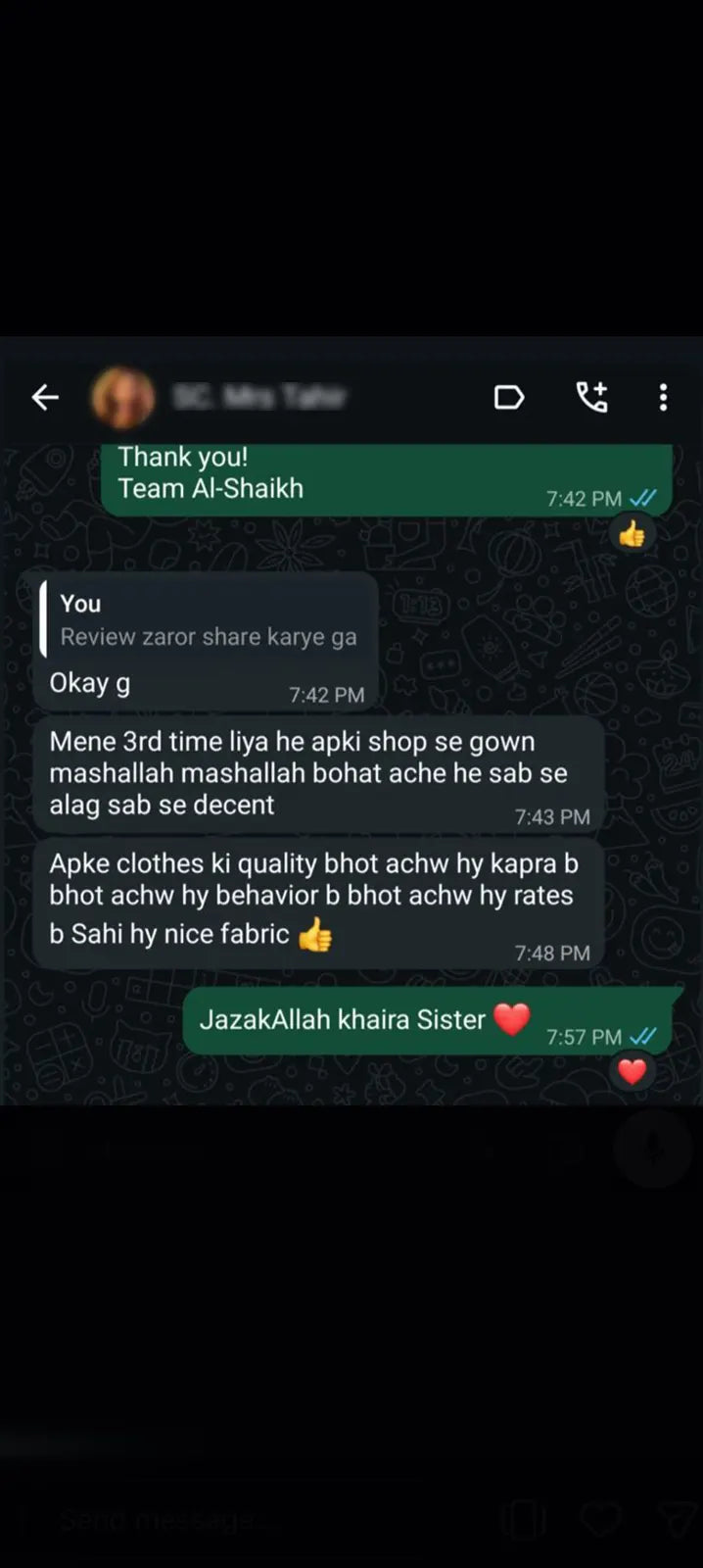 Customer Review Screenshot