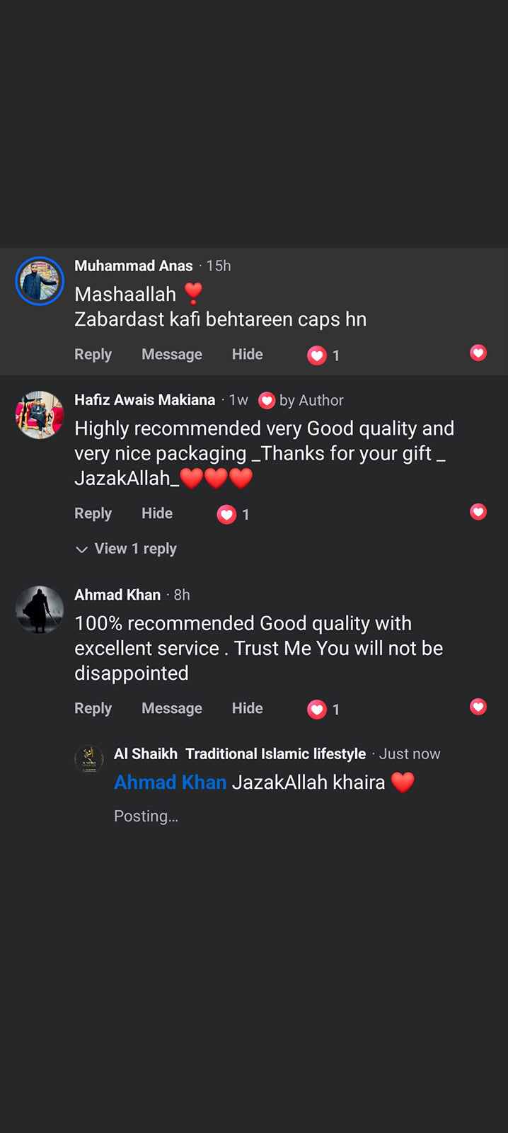 Customer Review Screenshot